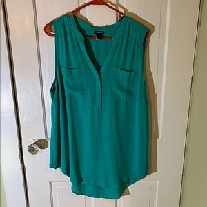 Torrid Teal Sleeveless Blouse